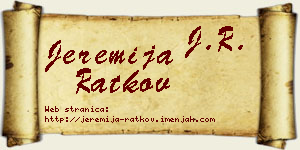 Jeremija Ratkov vizit kartica